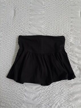 Y2K Black Mini Flared Skirt (with shorts underneath)